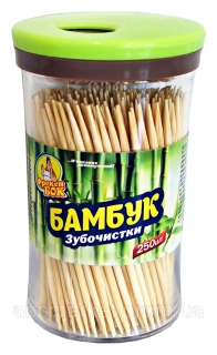 Зубочистки бамбук.тубус 250шт (1шт)