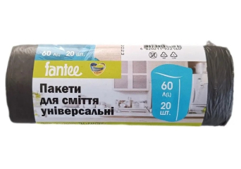 Пакети д/сміття з затяжкою 60л (20шт)