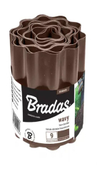 Бордюрна стрічка (Обмежувач клумбовий) Bradas 25 см × 9 м, коричневий
